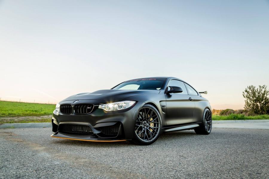 BMW M4 GTS Matte Black on Vorsteiner Wheels (V-FF 107) '2017